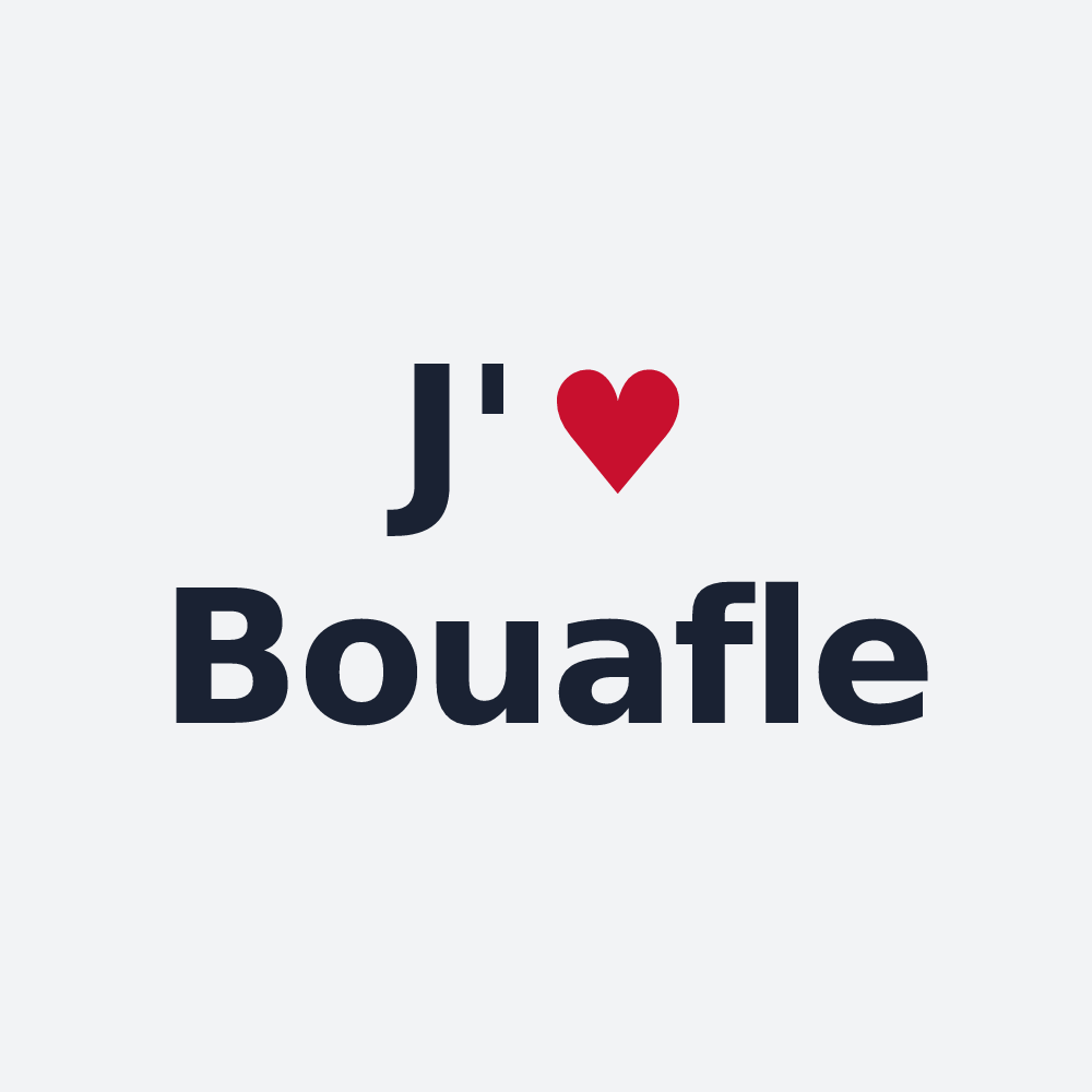 Poster personnalisé Bouafle — design J'aime Bouafle
