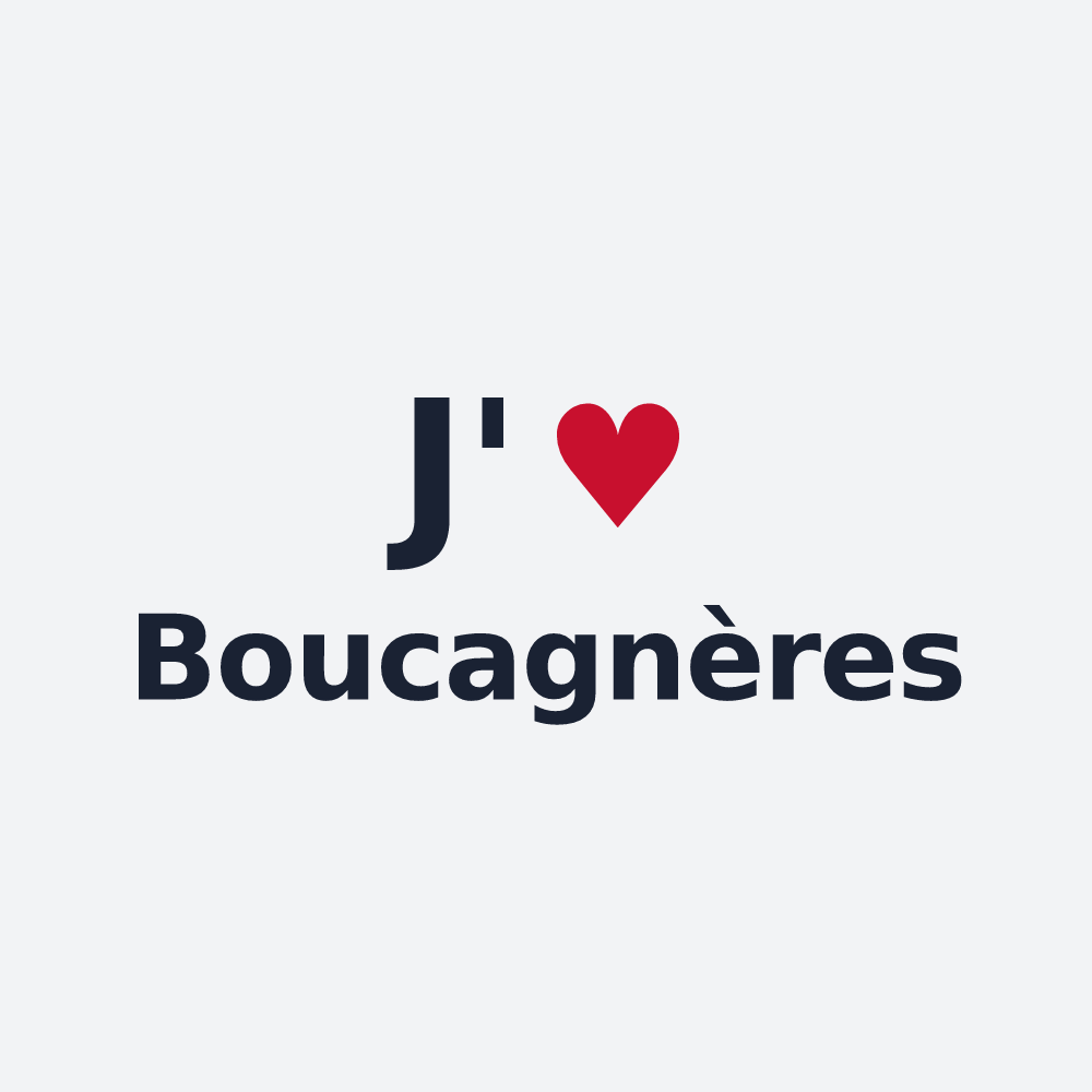 Poster personnalisé Boucagnères — design J'aime Boucagnères