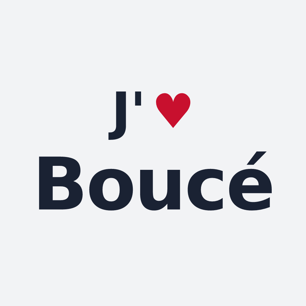 Poster personnalisé Boucé — design J'aime Boucé