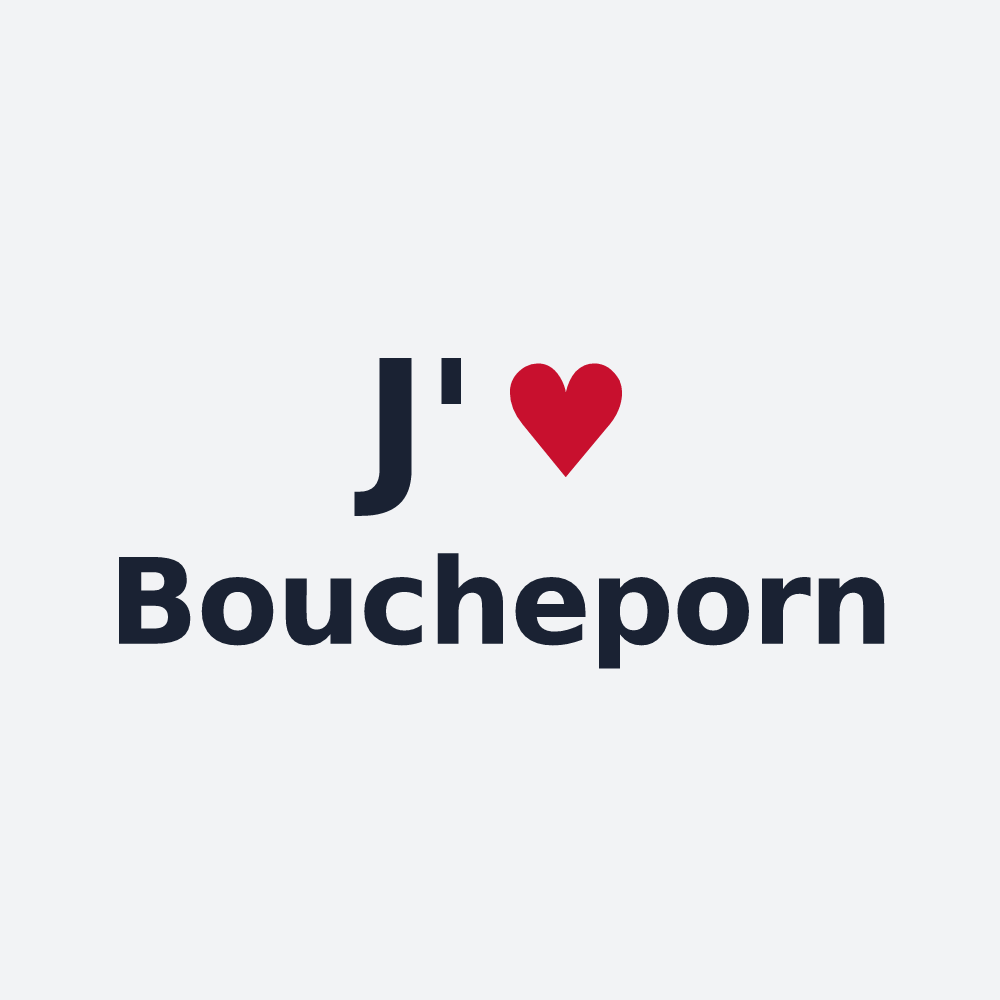 Poster personnalisé Boucheporn — design J'aime Boucheporn