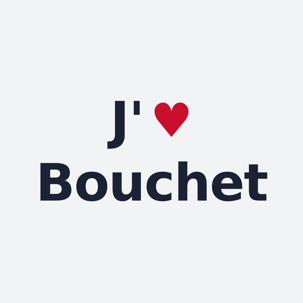 Poster personnalisé Bouchet — design J'aime Bouchet