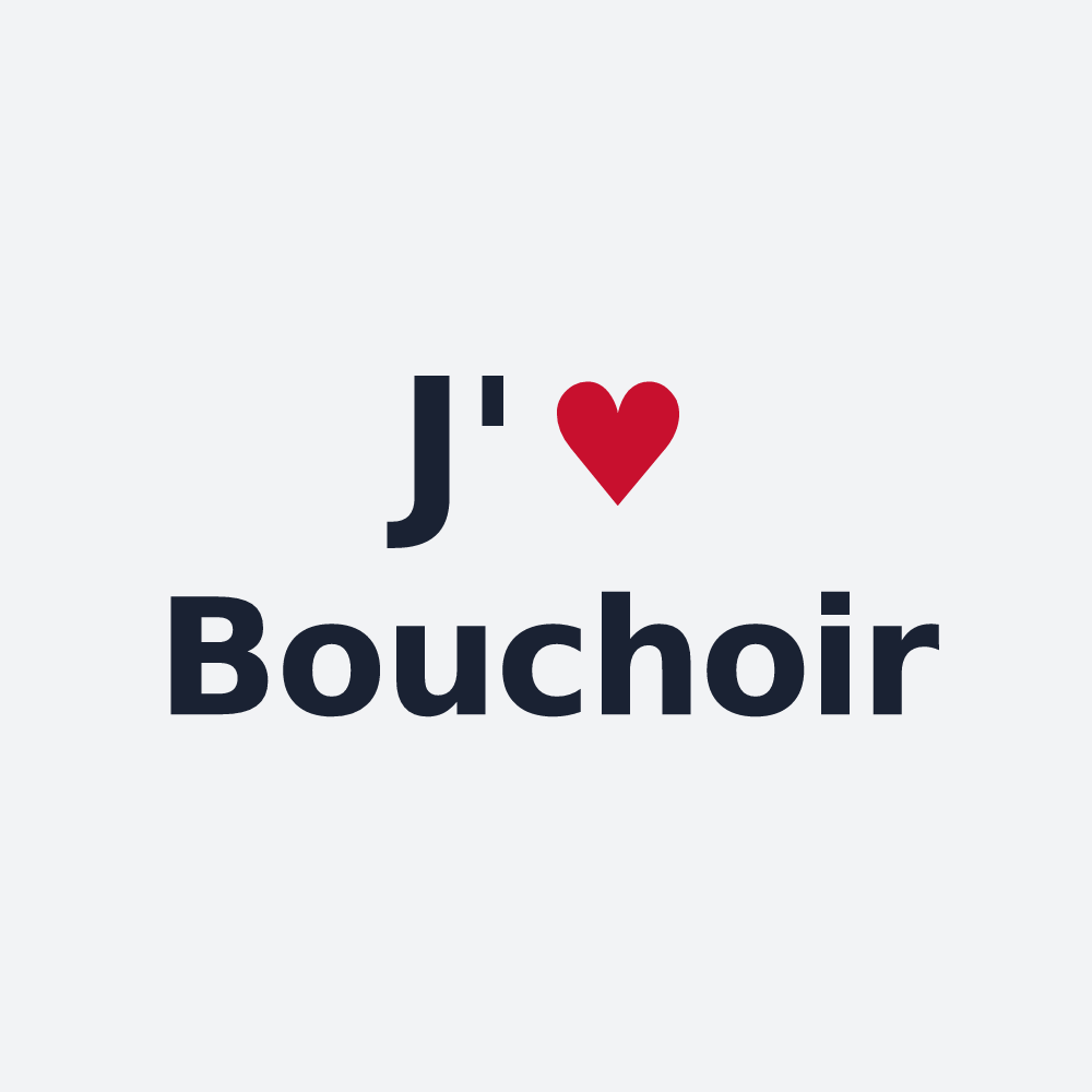 Poster personnalisé Bouchoir — design J'aime Bouchoir