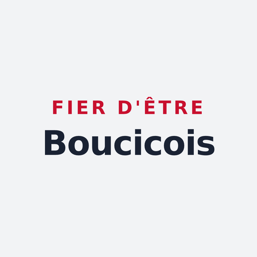 Poster « Fier d'être Boucicois » — design pour Boucieu-le-Roi