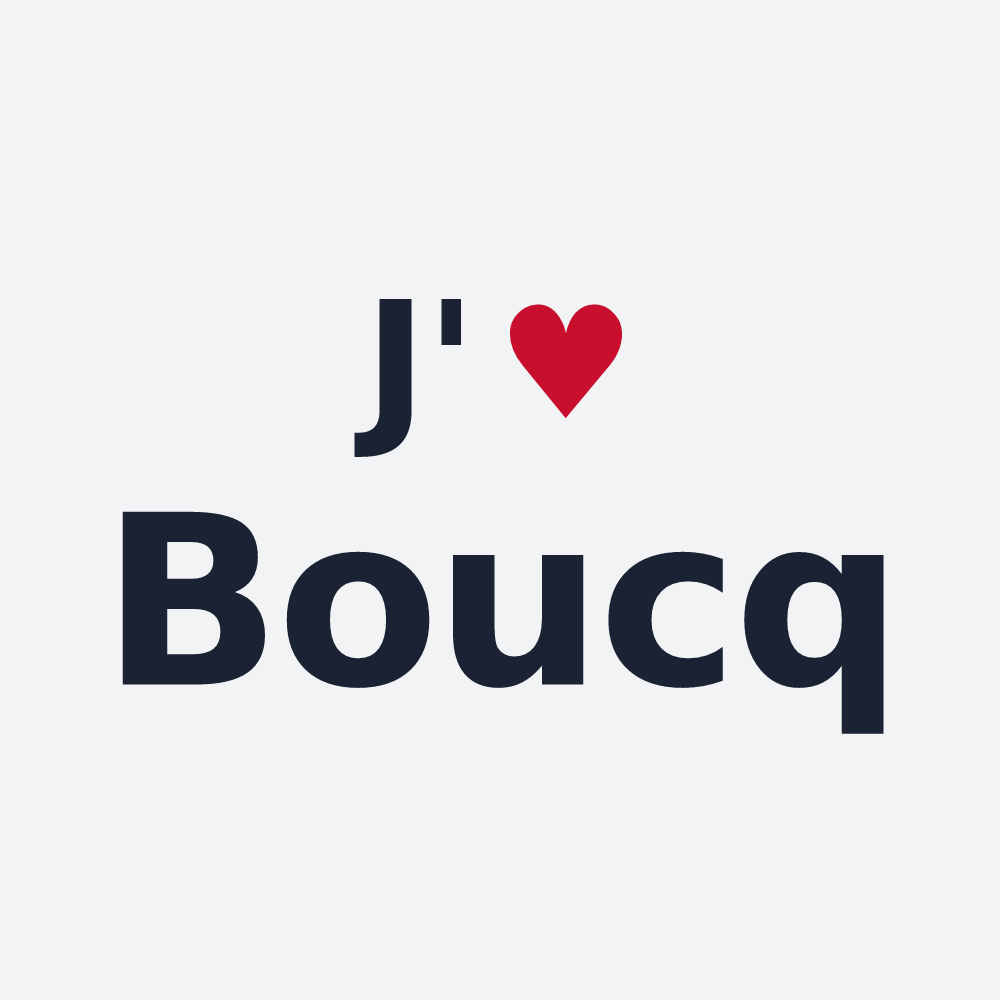 Poster personnalisé Boucq — design J'aime Boucq