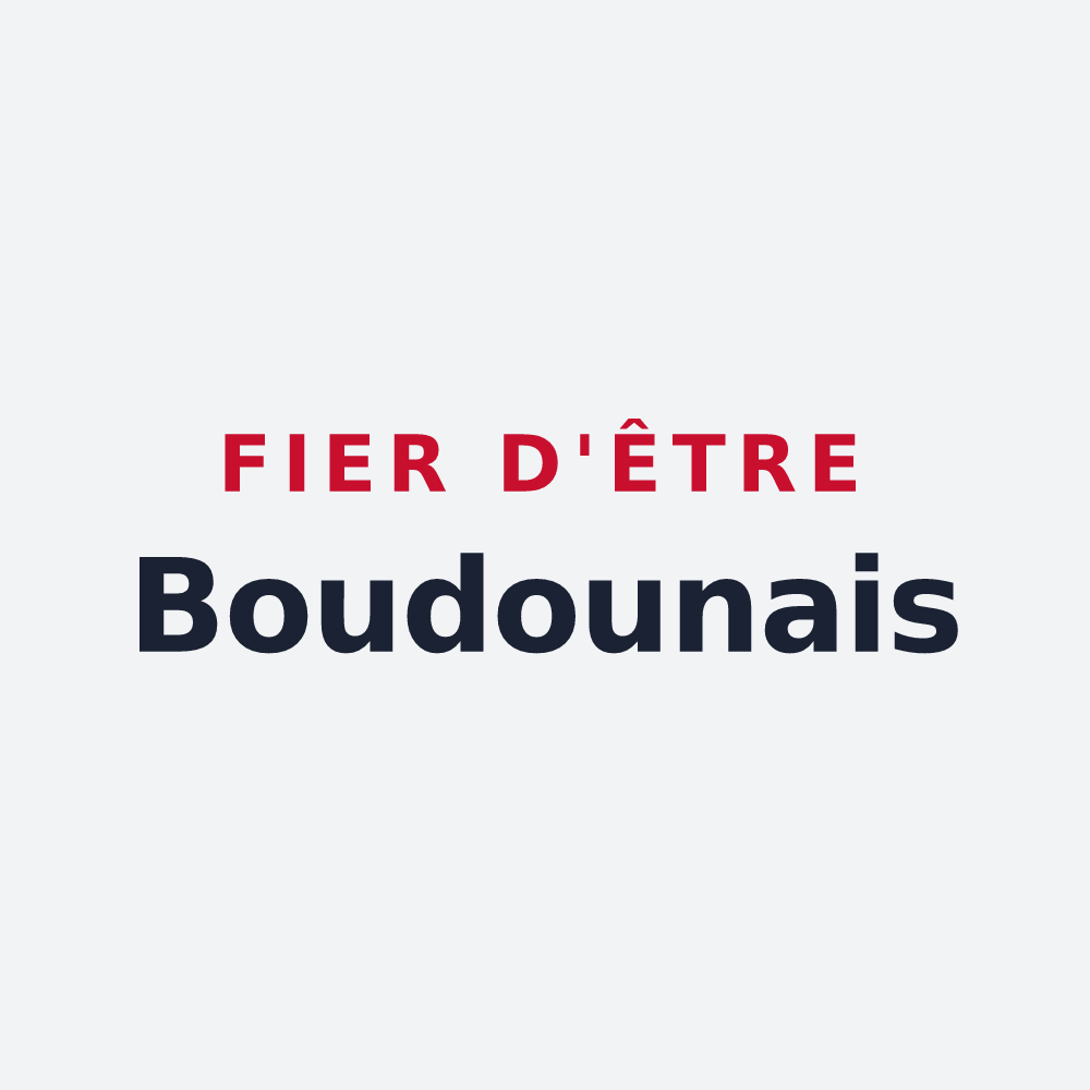 Poster « Fier d'être Boudounais » — design pour Boudou