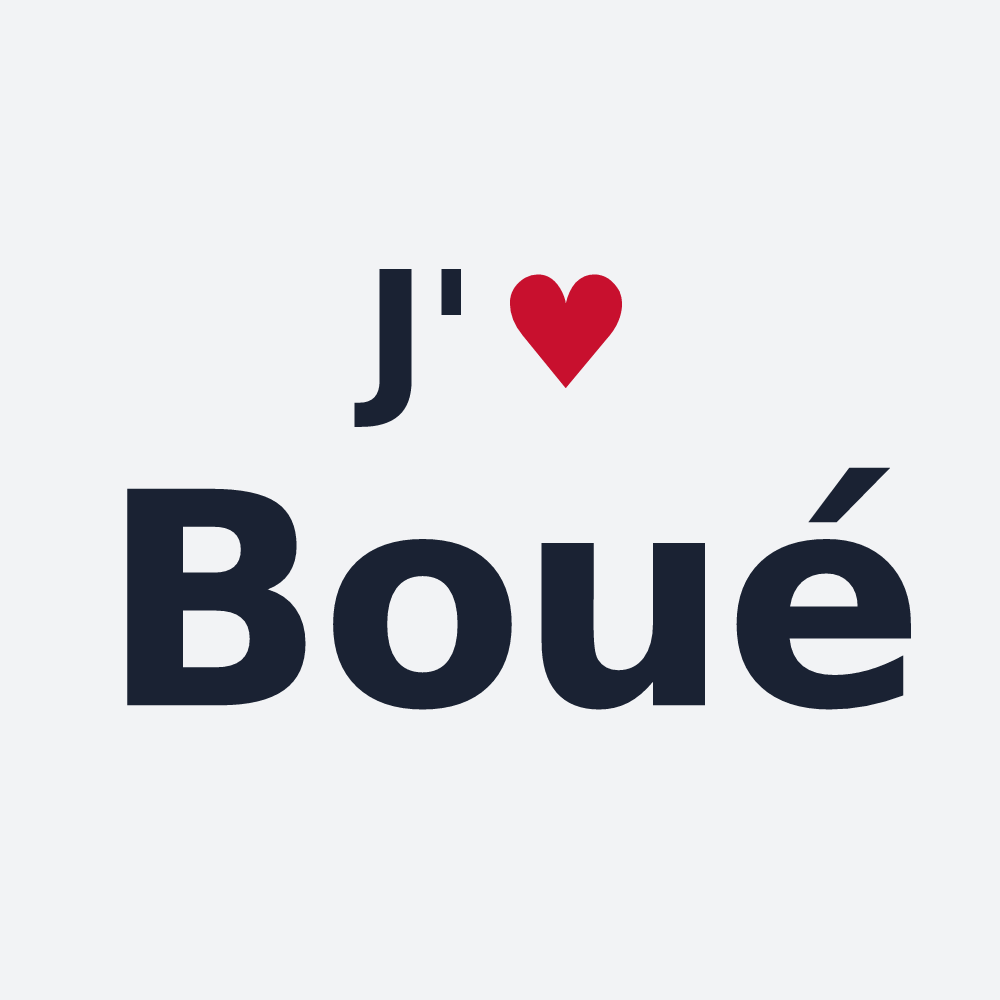 Poster personnalisé Boué — design J'aime Boué