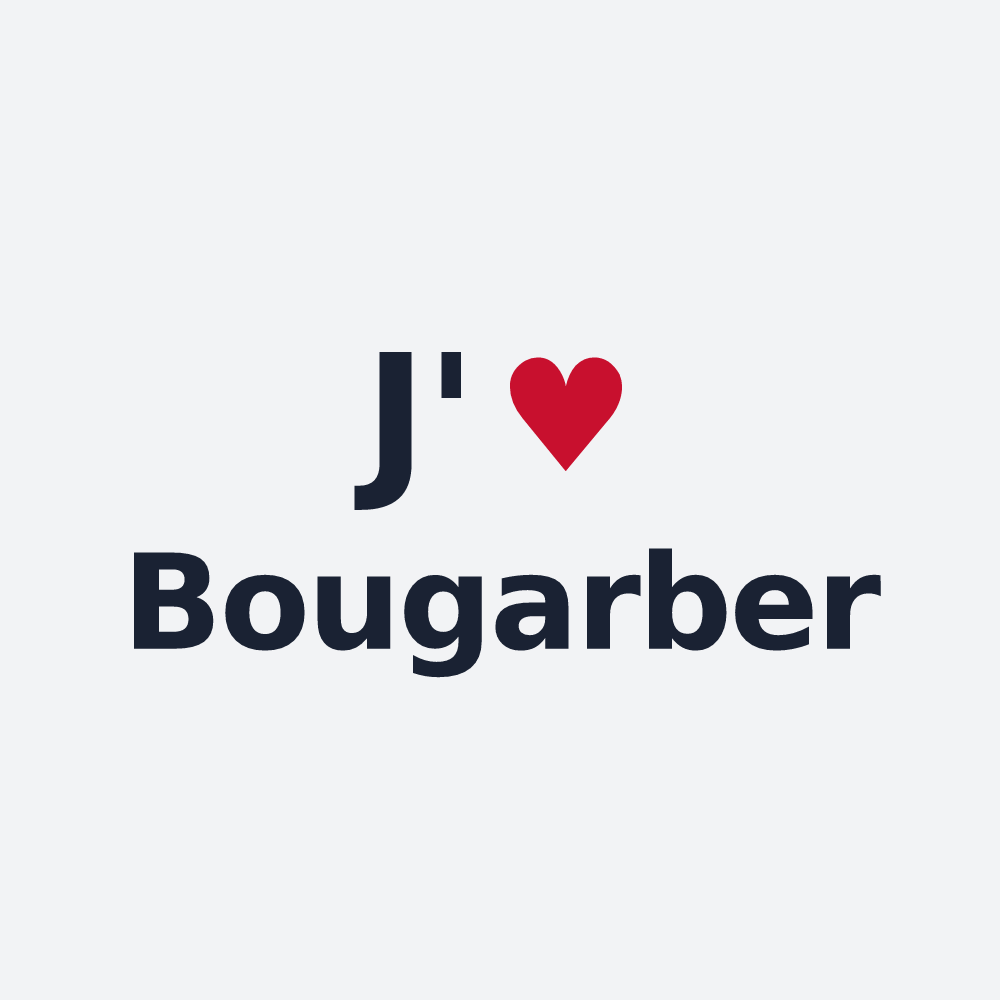 Poster personnalisé Bougarber — design J'aime Bougarber