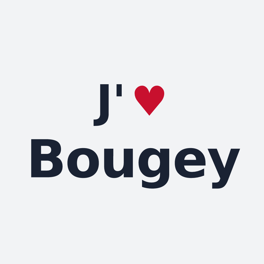 Poster personnalisé Bougey — design J'aime Bougey