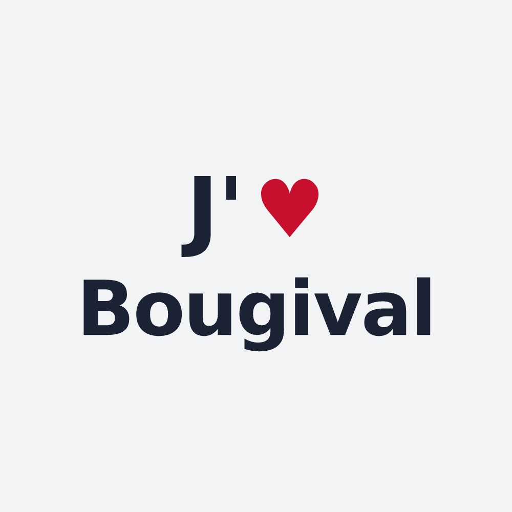 Poster personnalisé Bougival — design J'aime Bougival