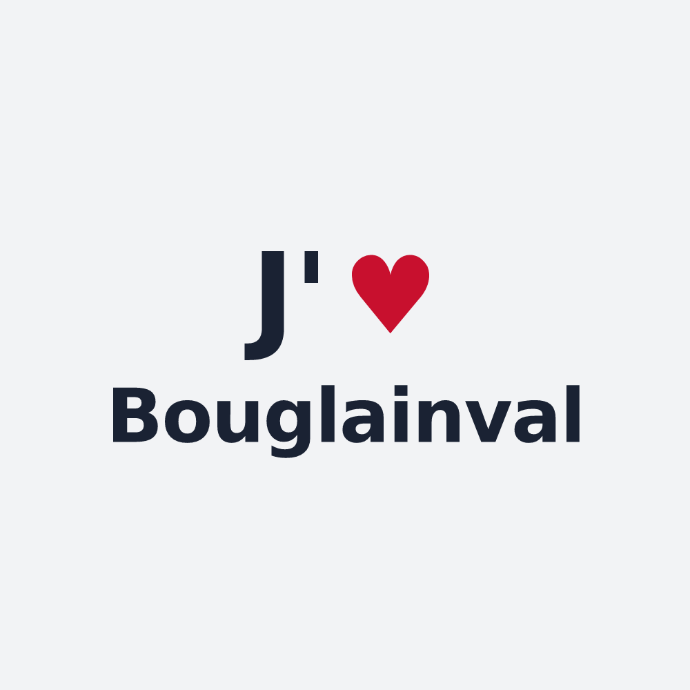 Poster personnalisé Bouglainval — design J'aime Bouglainval