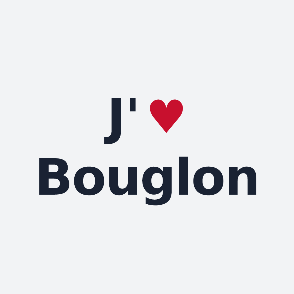 Poster personnalisé Bouglon — design « J'aime Bouglon » imprimé sur le poster