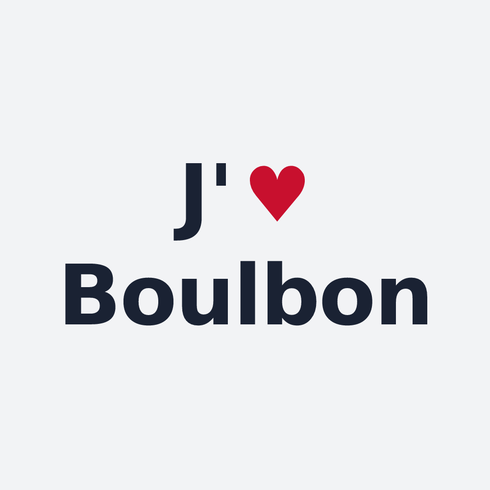 Poster personnalisé Boulbon — design « J'aime Boulbon » imprimé sur le poster