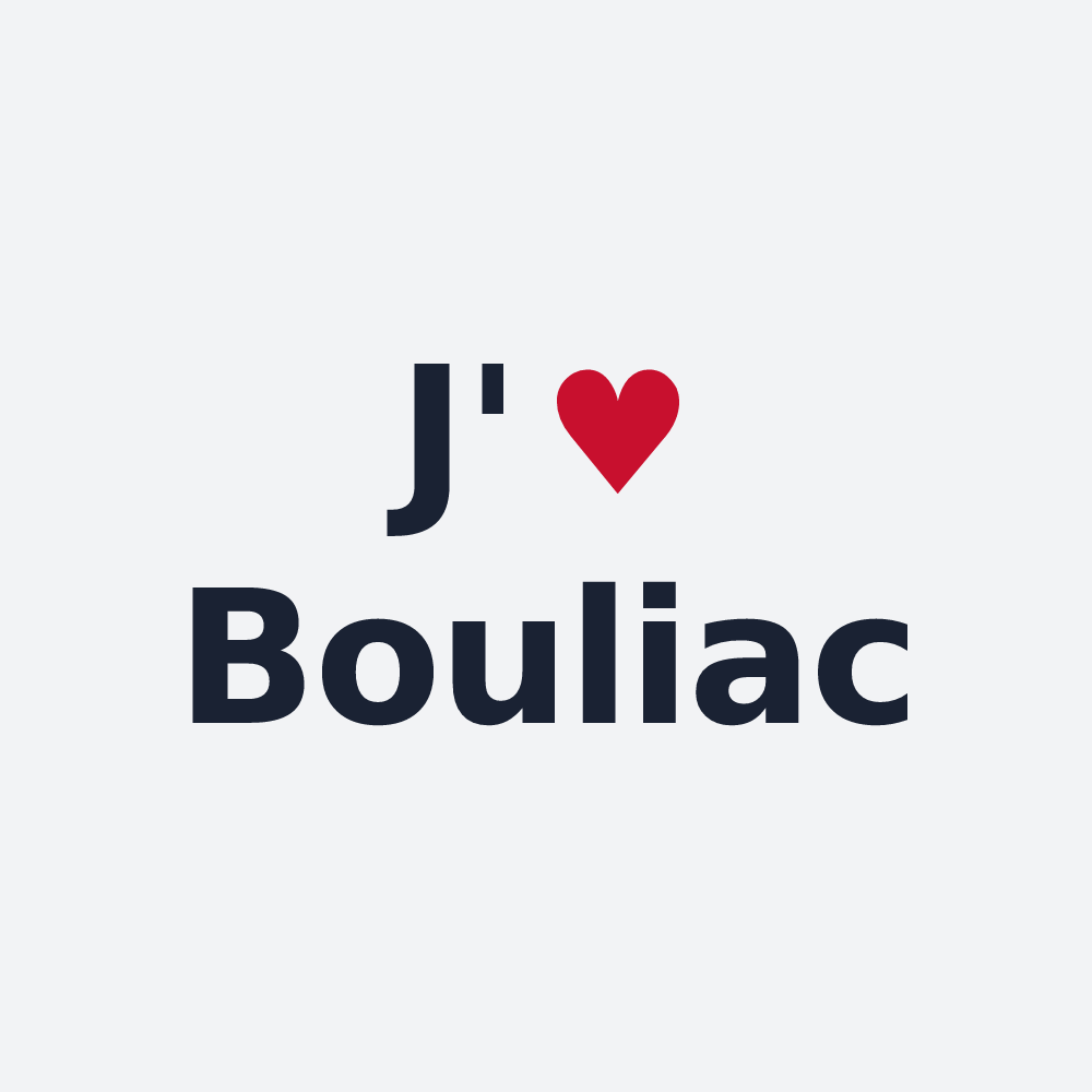 Poster personnalisé Bouliac — design J'aime Bouliac