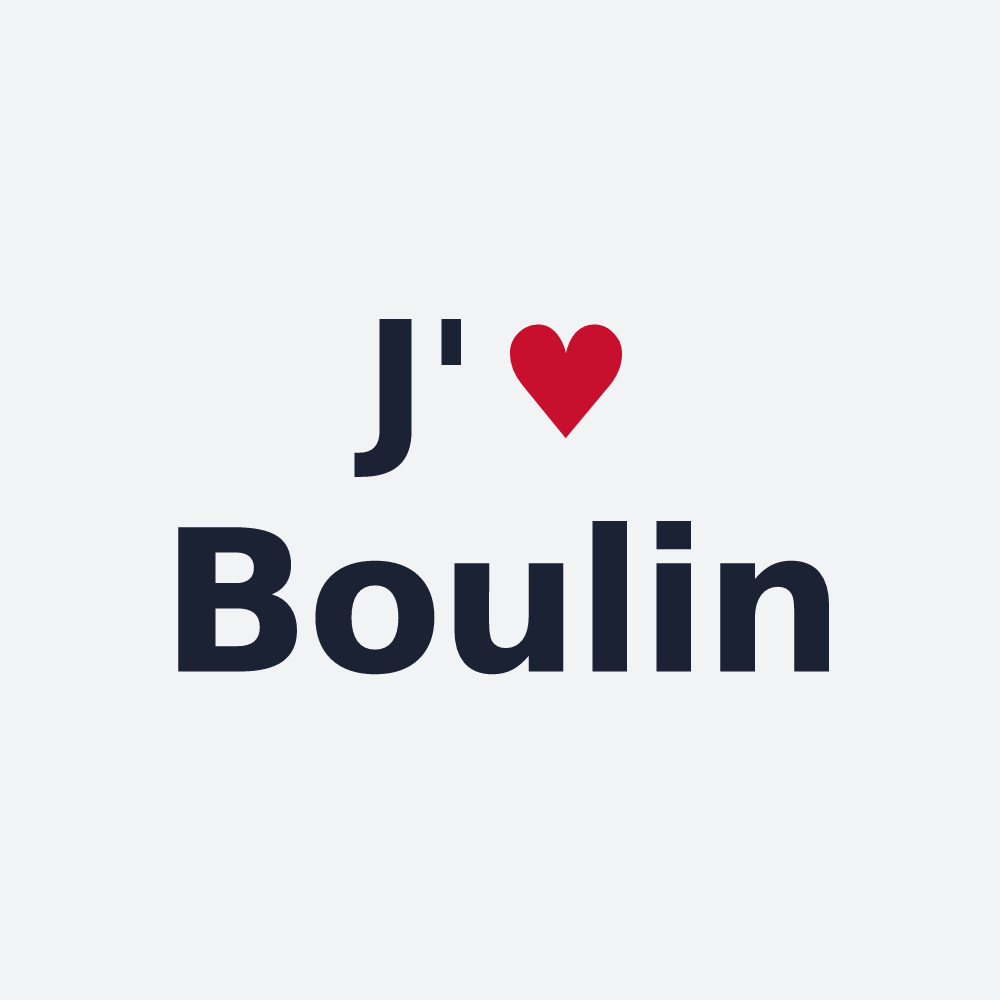Poster personnalisé Boulin — design J'aime Boulin