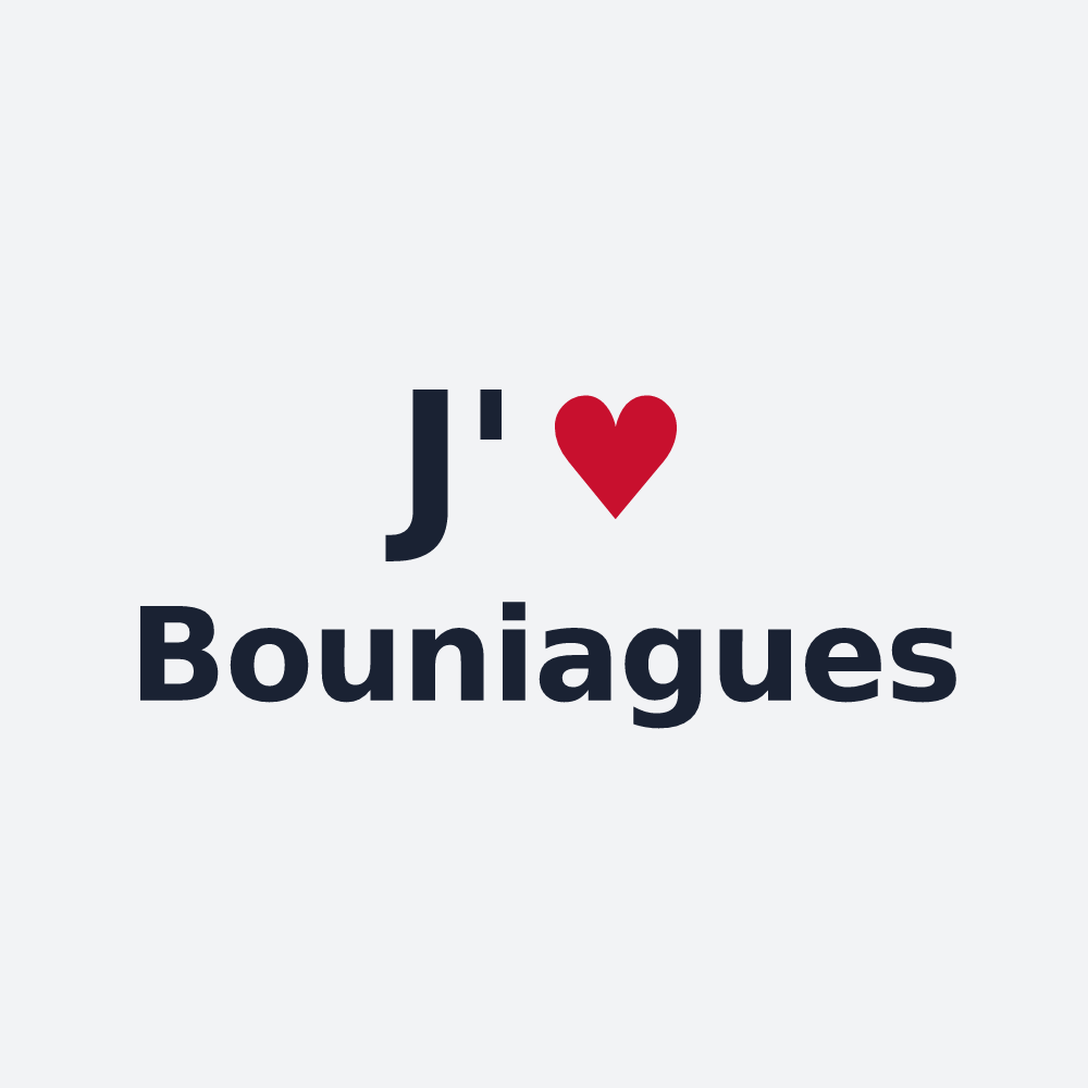 Poster personnalisé Bouniagues — design J'aime Bouniagues