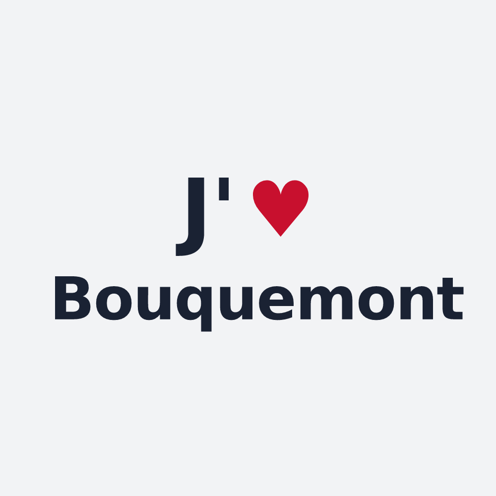 Poster personnalisé Bouquemont — design J'aime Bouquemont