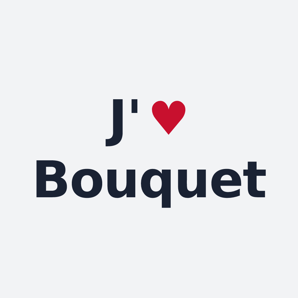 Poster personnalisé Bouquet — design J'aime Bouquet