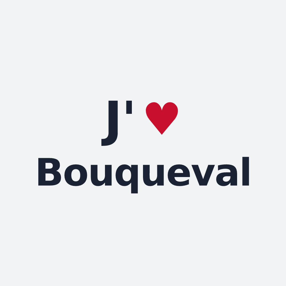 Poster personnalisé Bouqueval — design J'aime Bouqueval