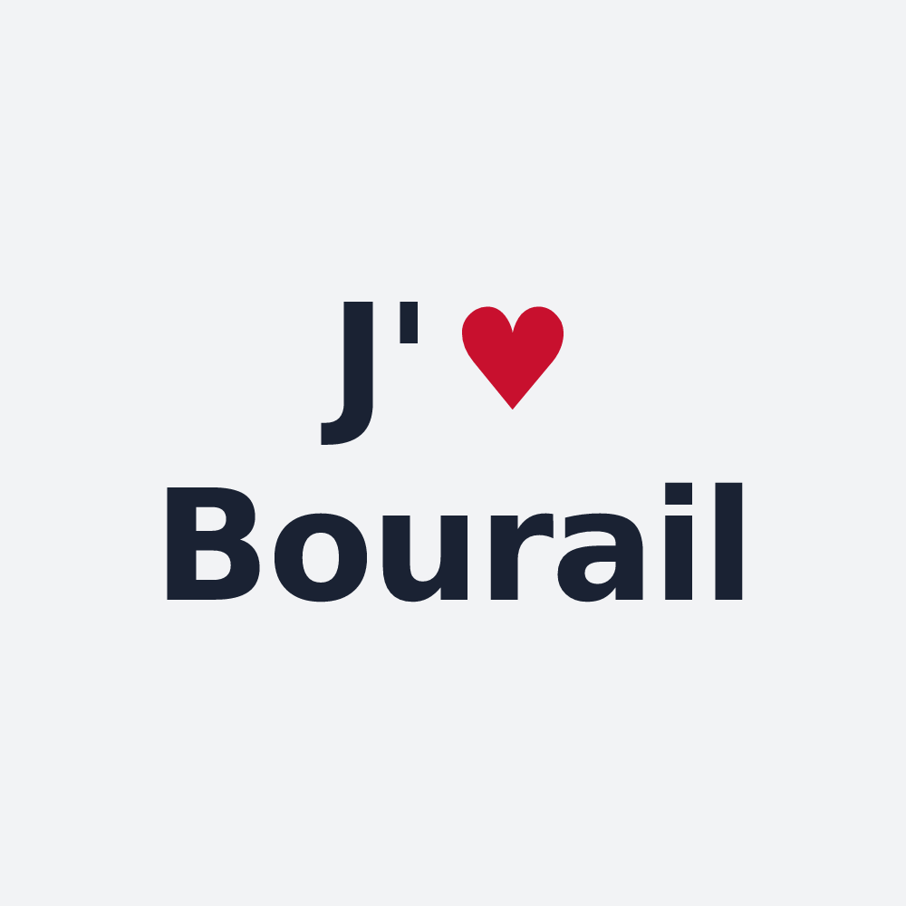 Poster personnalisé Bourail — design J'aime Bourail