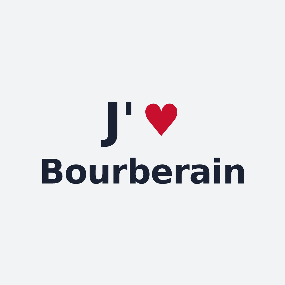 Poster personnalisé Bourberain — design J'aime Bourberain