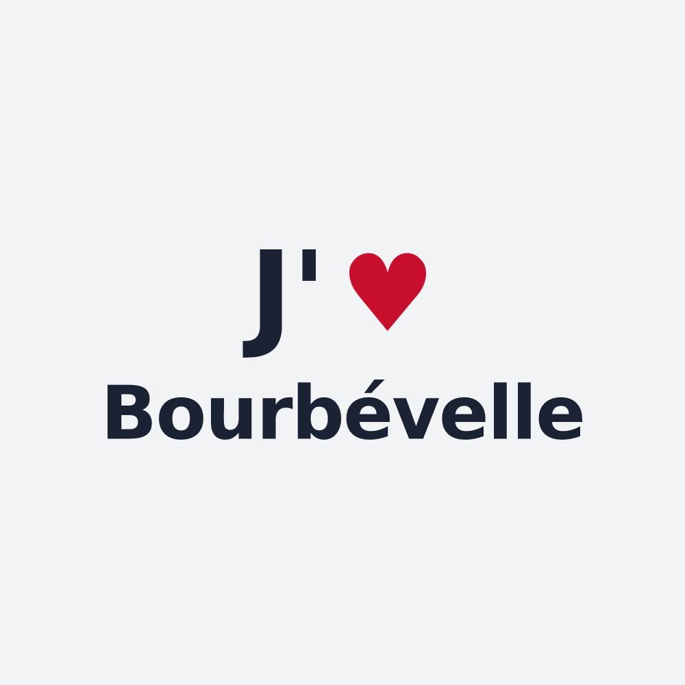 Poster personnalisé Bourbévelle — design J'aime Bourbévelle