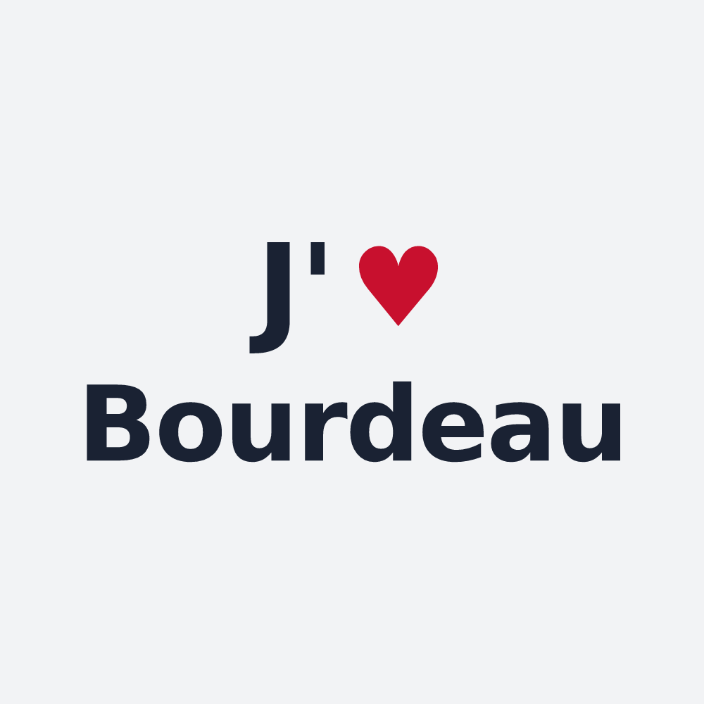 Poster personnalisé Bourdeau — design J'aime Bourdeau
