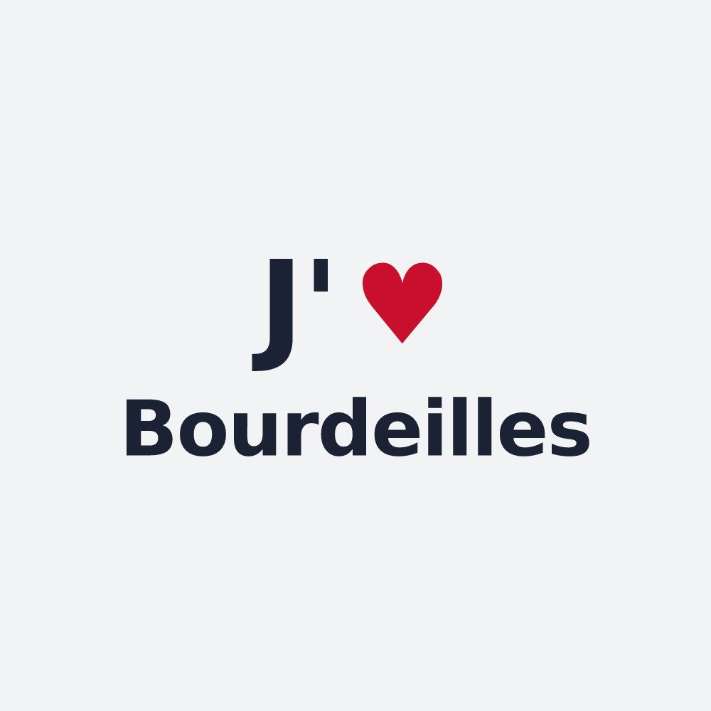 Poster personnalisé Bourdeilles — design « J'aime Bourdeilles » imprimé sur le poster
