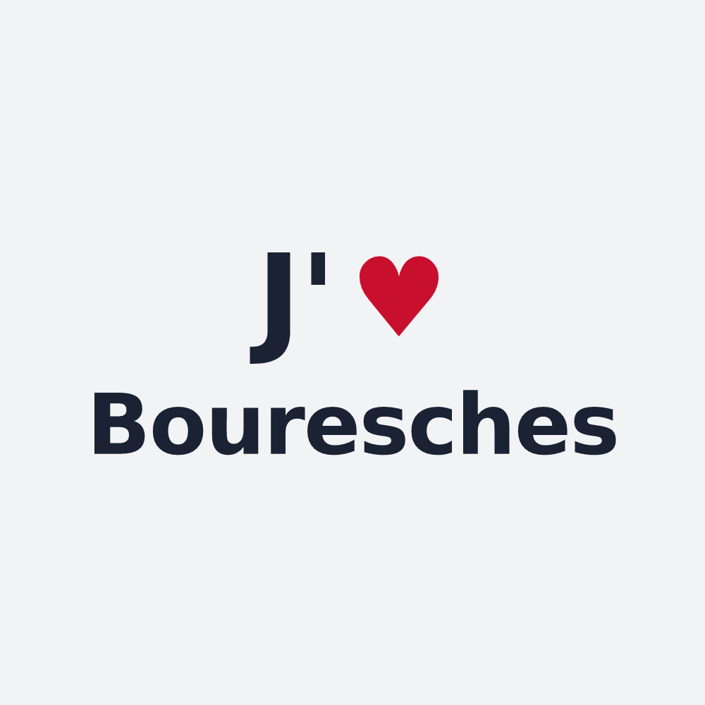 Poster personnalisé Bouresches — design J'aime Bouresches