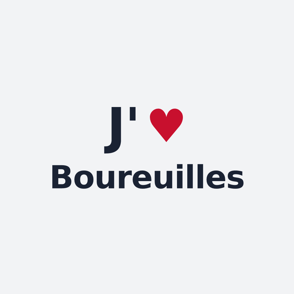Poster personnalisé Boureuilles — design « J'aime Boureuilles » imprimé sur le poster