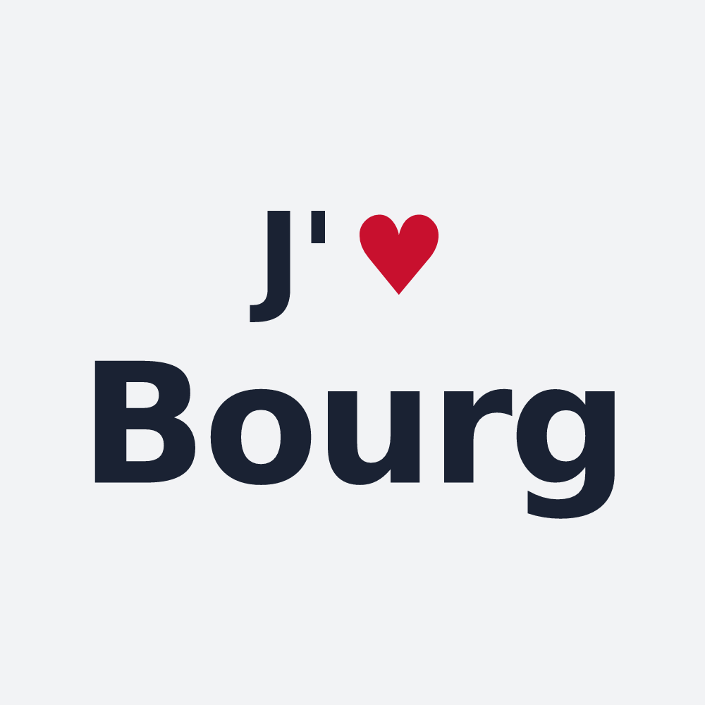 Poster personnalisé Bourg — design J'aime Bourg