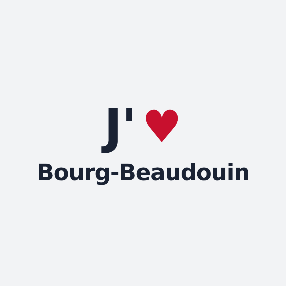Poster personnalisé Bourg-Beaudouin — design J'aime Bourg-Beaudouin