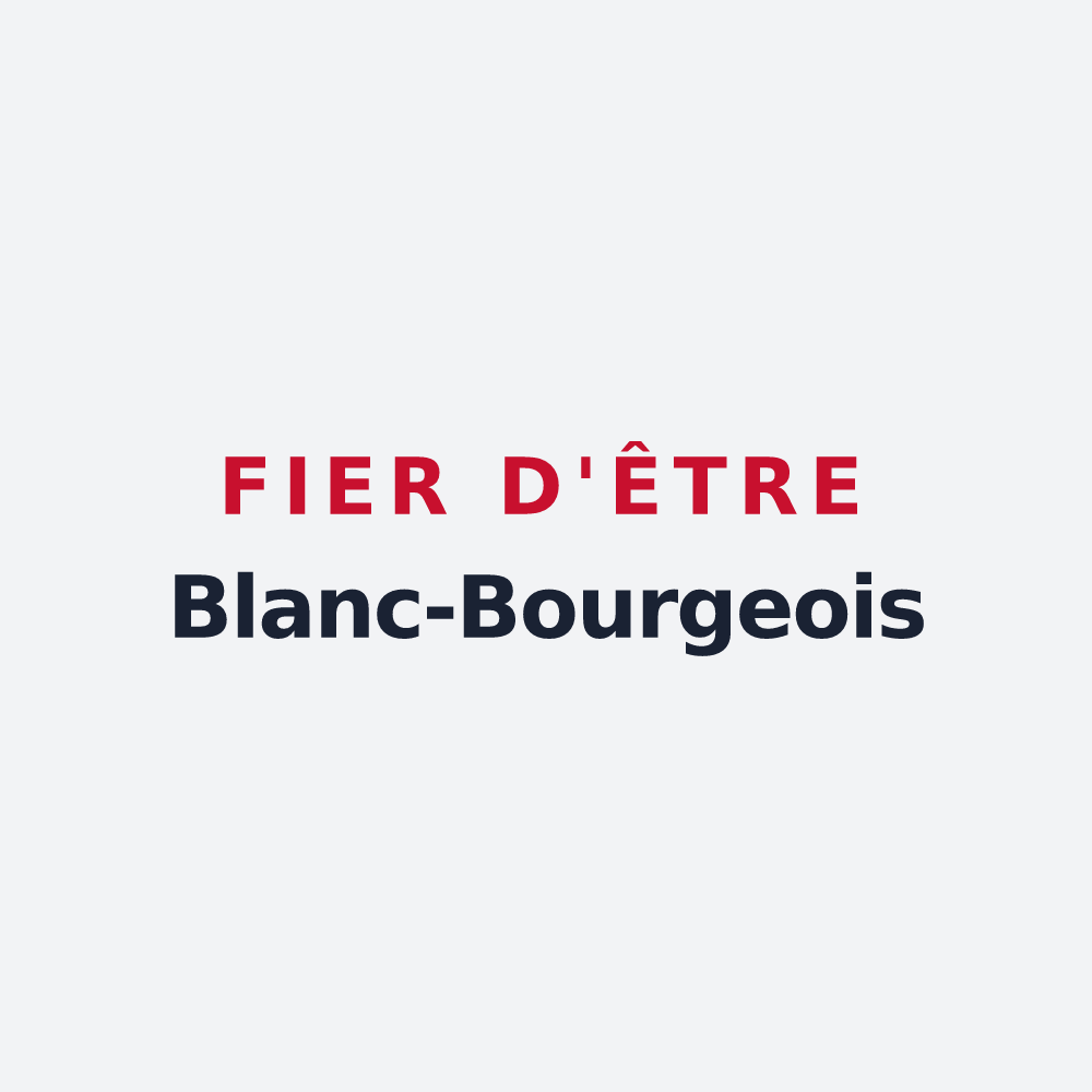 Poster « Fier d'être Blanc-Bourgeois » — design pour Bourg-Blanc