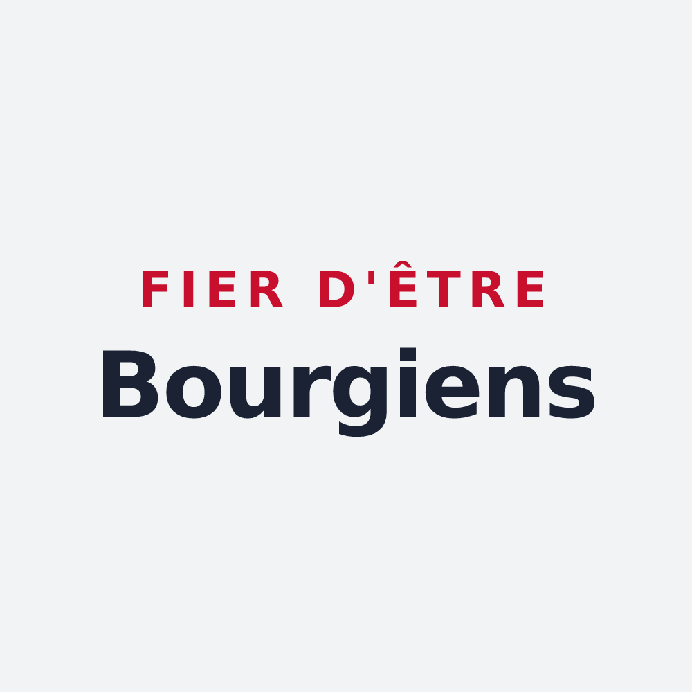 Poster « Fier d'être Bourgiens » — design pour Bourg-d'Oueil