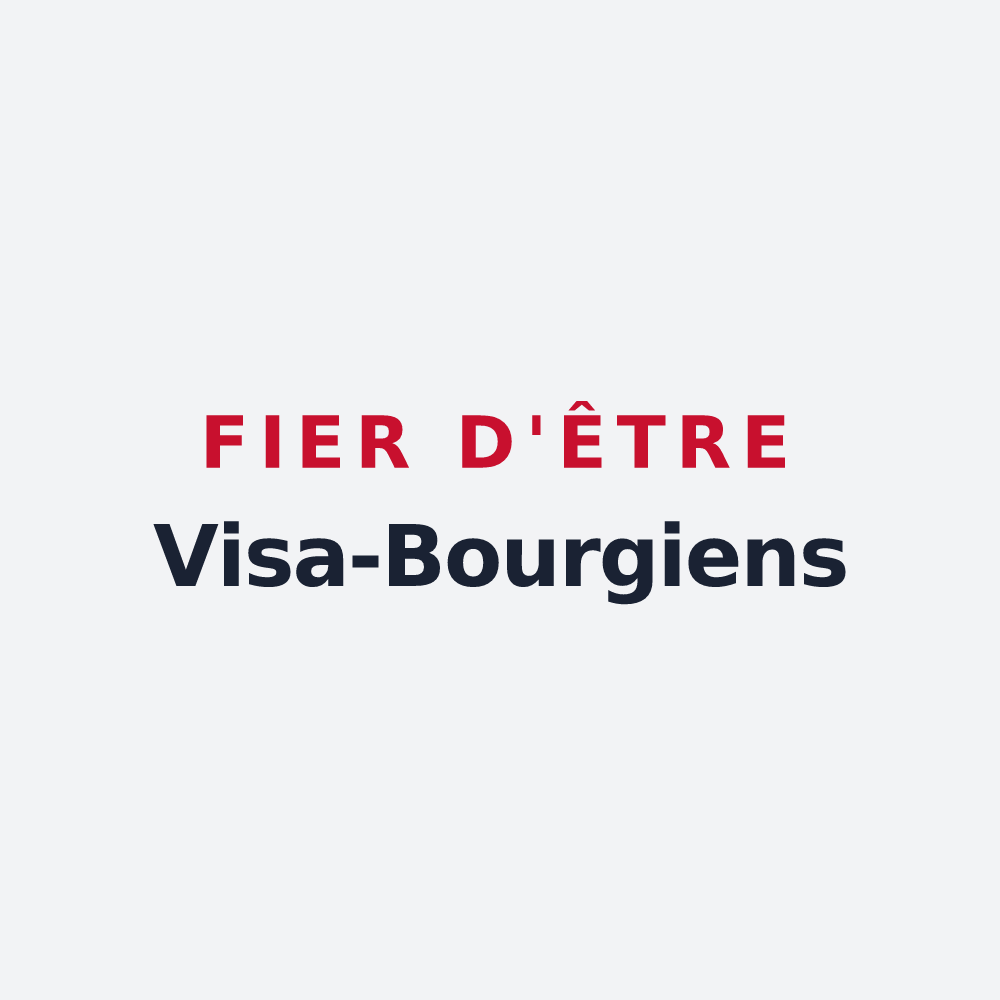 Poster « Fier d'être Visa-Bourgiens » — design pour Bourg-de-Visa