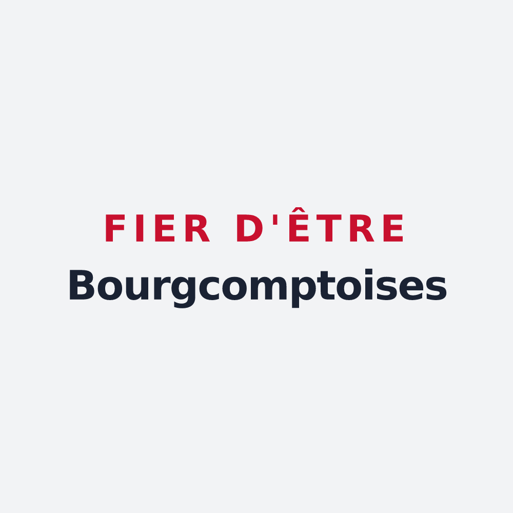 Poster « Fier d'être Bourgcomptoises » — design pour Bourg-des-Comptes