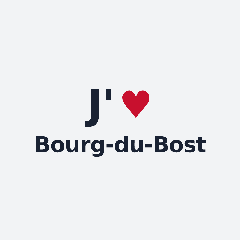 Poster personnalisé Bourg-du-Bost — design J'aime Bourg-du-Bost