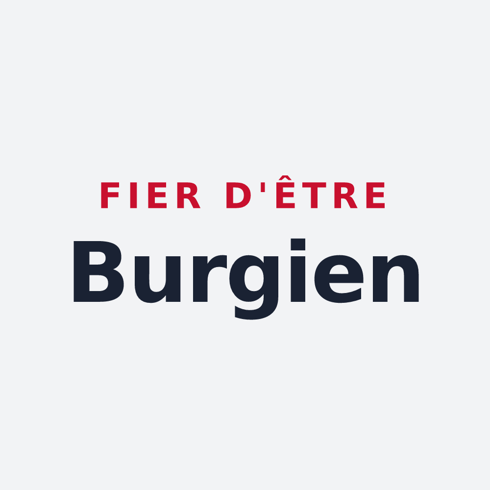 Poster « Fier d'être Burgien » — design pour Bourg-en-Bresse