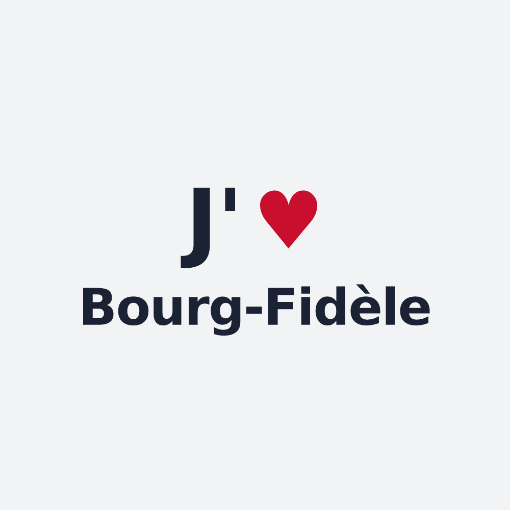Poster personnalisé Bourg-Fidèle — design J'aime Bourg-Fidèle