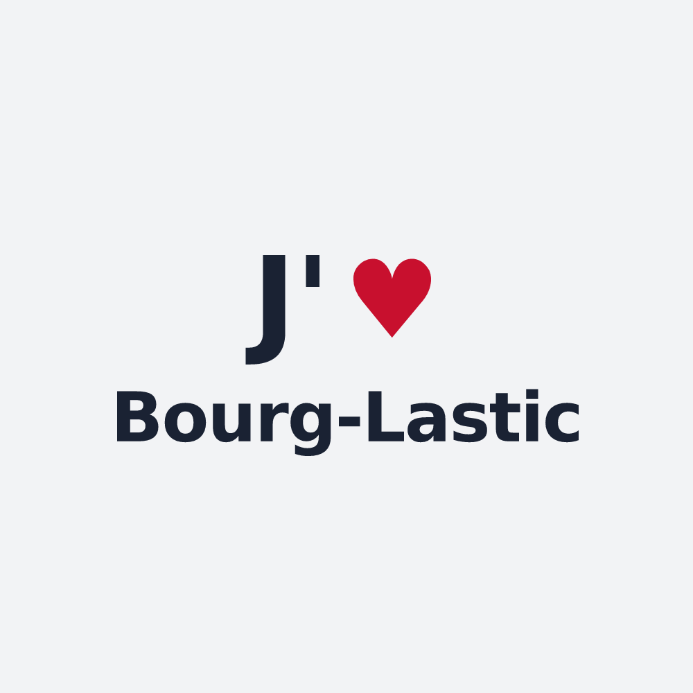 Poster personnalisé Bourg-Lastic — design J'aime Bourg-Lastic
