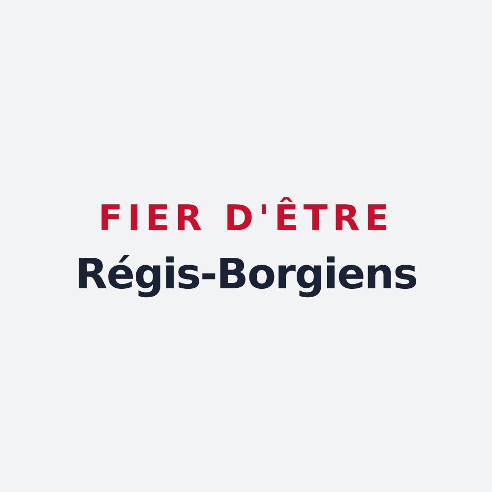 Poster « Fier d'être Régis-Borgiens » — design pour Bourg-le-Roi