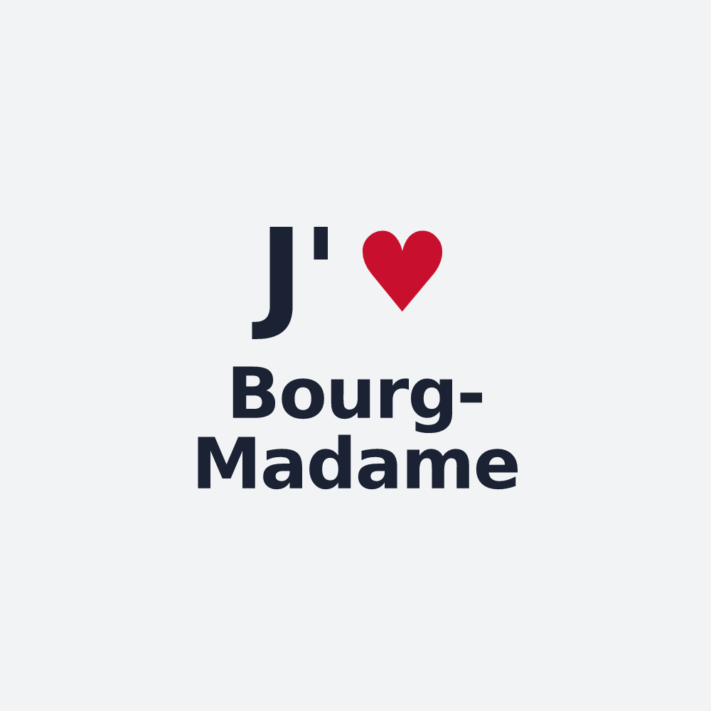 Poster personnalisé Bourg-Madame — design J'aime Bourg-Madame