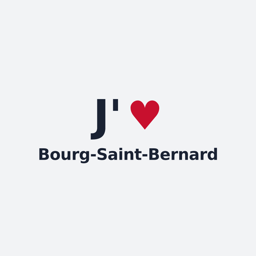 Poster personnalisé Bourg-Saint-Bernard — design J'aime Bourg-Saint-Bernard