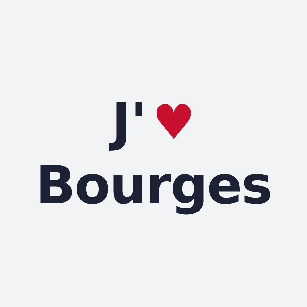 Poster personnalisé Bourges — design J'aime Bourges