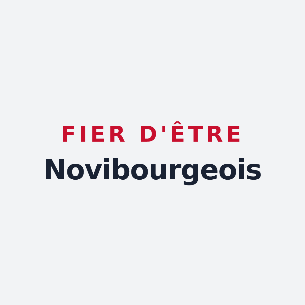 Poster « Fier d'être Novibourgeois » — design pour Bourgneuf