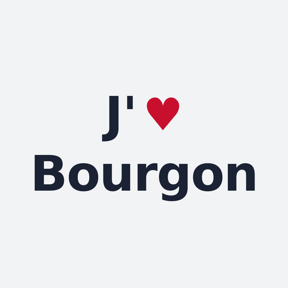 Poster personnalisé Bourgon — design J'aime Bourgon