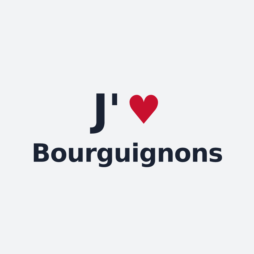 Poster personnalisé Bourguignons — design J'aime Bourguignons