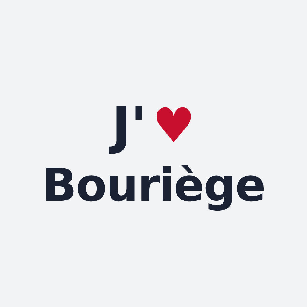 Poster personnalisé Bouriège — design J'aime Bouriège