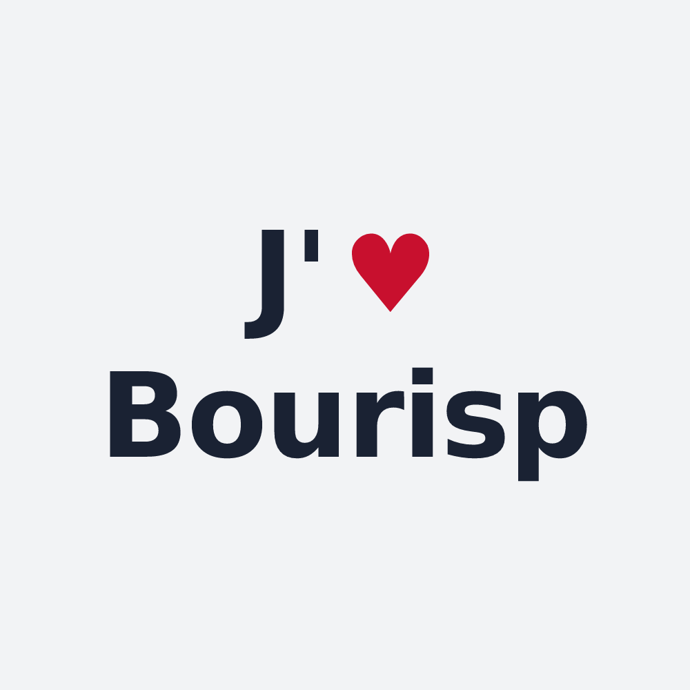 Poster personnalisé Bourisp — design J'aime Bourisp