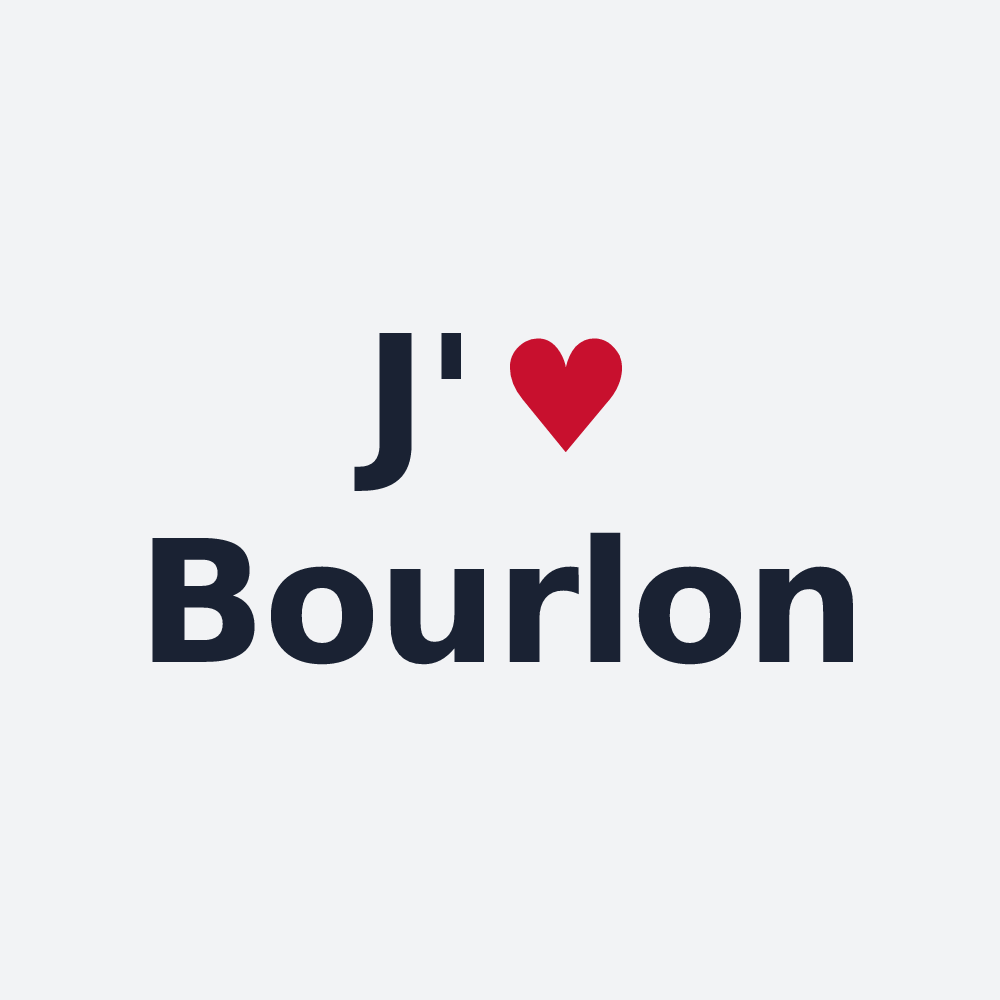 Poster personnalisé Bourlon — design J'aime Bourlon