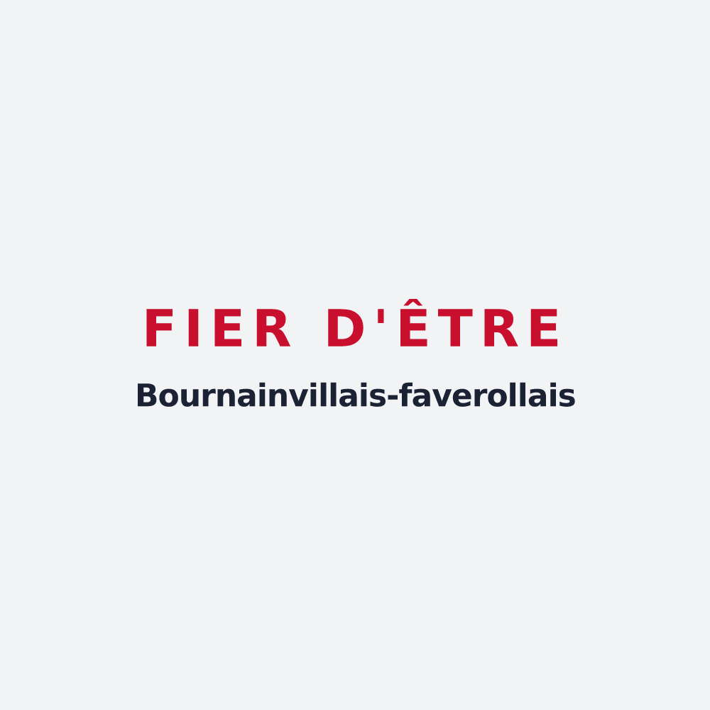 Poster « Fier d'être Bournainvillais-faverollais » — design pour Bournainville-Faverolles